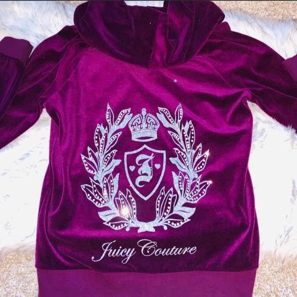 Juicy Couture Jackets & Blazers - Juicy Couture Velour Purple Hoodie